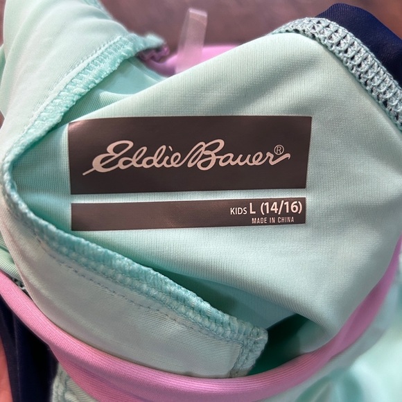 Eddie Bauer Girls Rash guard Swim Top Kids Large 14/16 - Picture 7 of 8